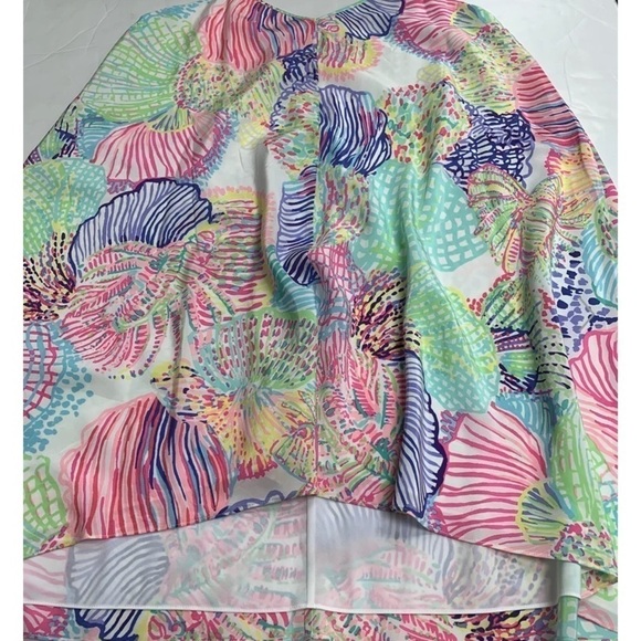 Lilly Pulitzer Clara silk dress in Roar of the Sea - Picture 3 of 3